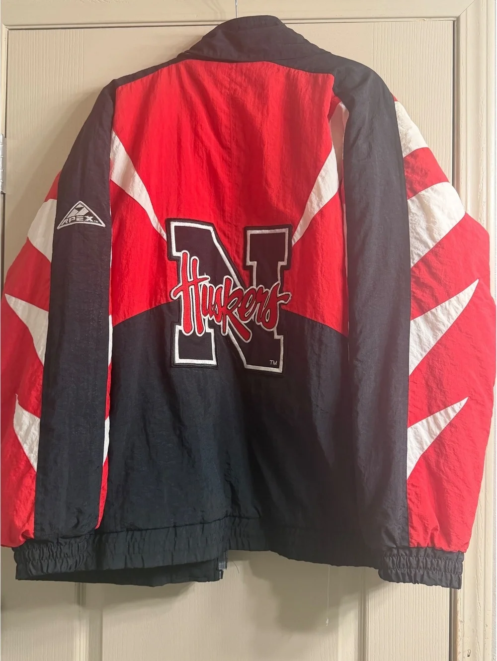 Vintage Apex Nebraska Huskers Colorblock Jacket